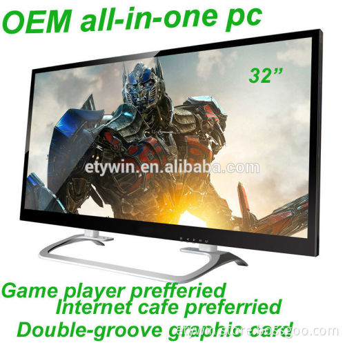 32 inch all in one pc tv gaming computer w/o computer part all in one pc integrated pc with LED monitor